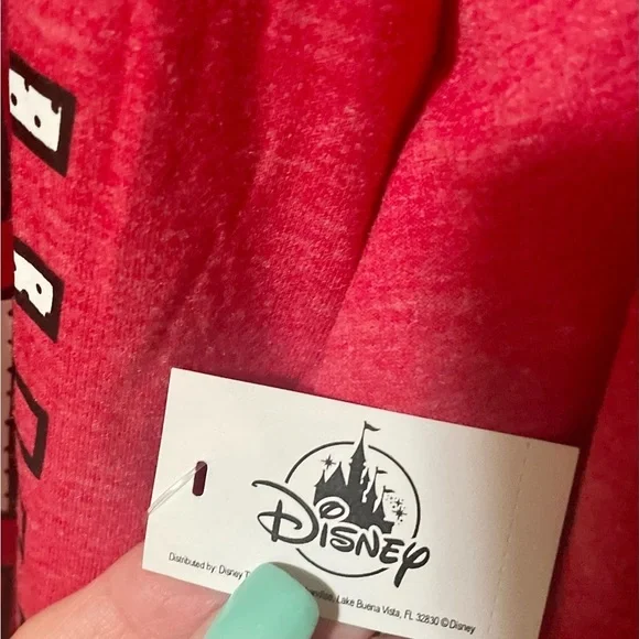 𝅺DISNEY SOLD Authentic Minnie Mouse red bow double zip polka dot Hoodie NWT - Picture 5 of 8